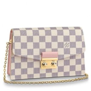 Replica Louis Vuitton Croisette Chain Wallet Damier Azur N60357 BLV039 For Sale