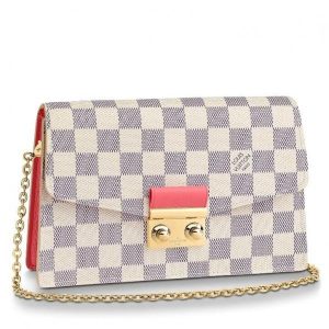 Replica Louis Vuitton Croisette Chain Wallet Damier Azur N60358 BLV047 For Sale