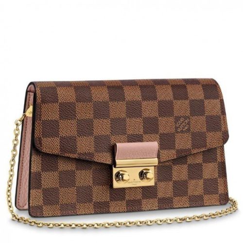 Replica Louis Vuitton Croisette Chain Wallet Damier Ebene N60287 BLV093 For Sale