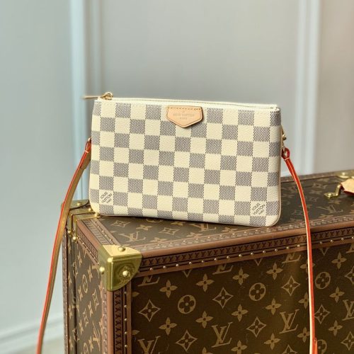 Replica Louis Vuitton Double Zip Pochette LV N60460 For Sale