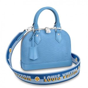Replica Louis Vuitton Epi Alma BB Bag With Jacquard Strap M57426 BLV163 For Sale