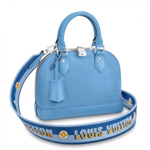 Replica Louis Vuitton Epi Alma BB Bag With Jacquard Strap M57426 BLV163 For Sale