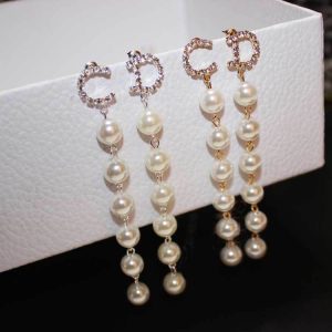 plica Designer Dior Fashion Rhinestone Letter ImitationPearl Tassel